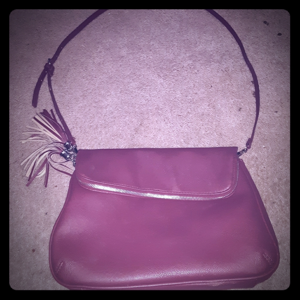 Burgundy shoulder purse
